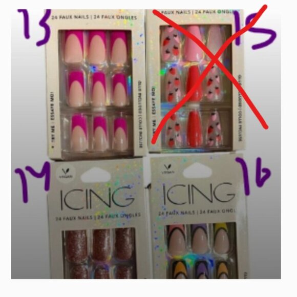 Lot of 20 Press-On Nails (Icing & Claire’s) - Picture 4 of 13